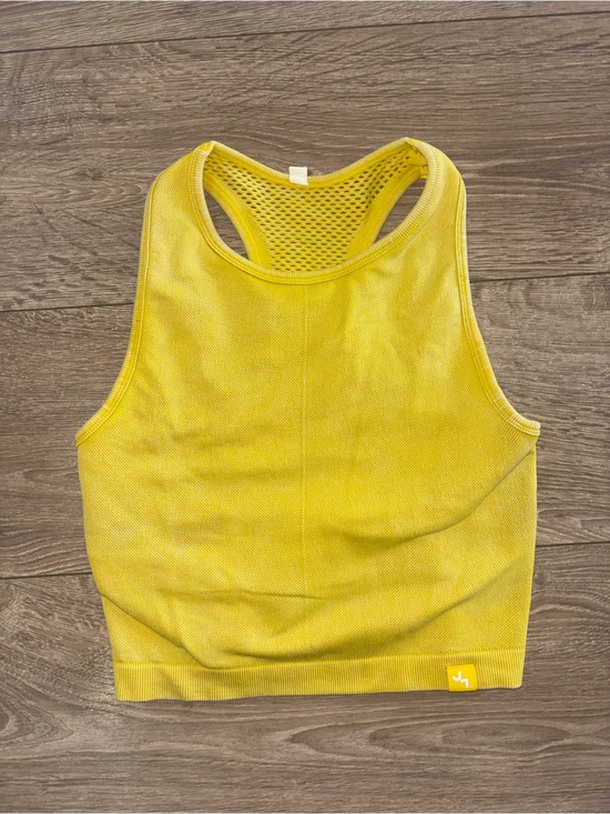 Target Tops - Yellow Seamless Racerback Activewear Sports Bra Crop Tank